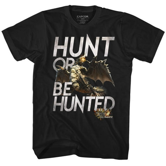 Monster Hunter Hunt Black Adult T-Shirt