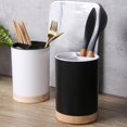 thumbnail image 2 of Chopsticks Holder Large Capacity Three-part Grid Tableware Chopsticks Spoon Barrel Home Supplies, 2 of 12