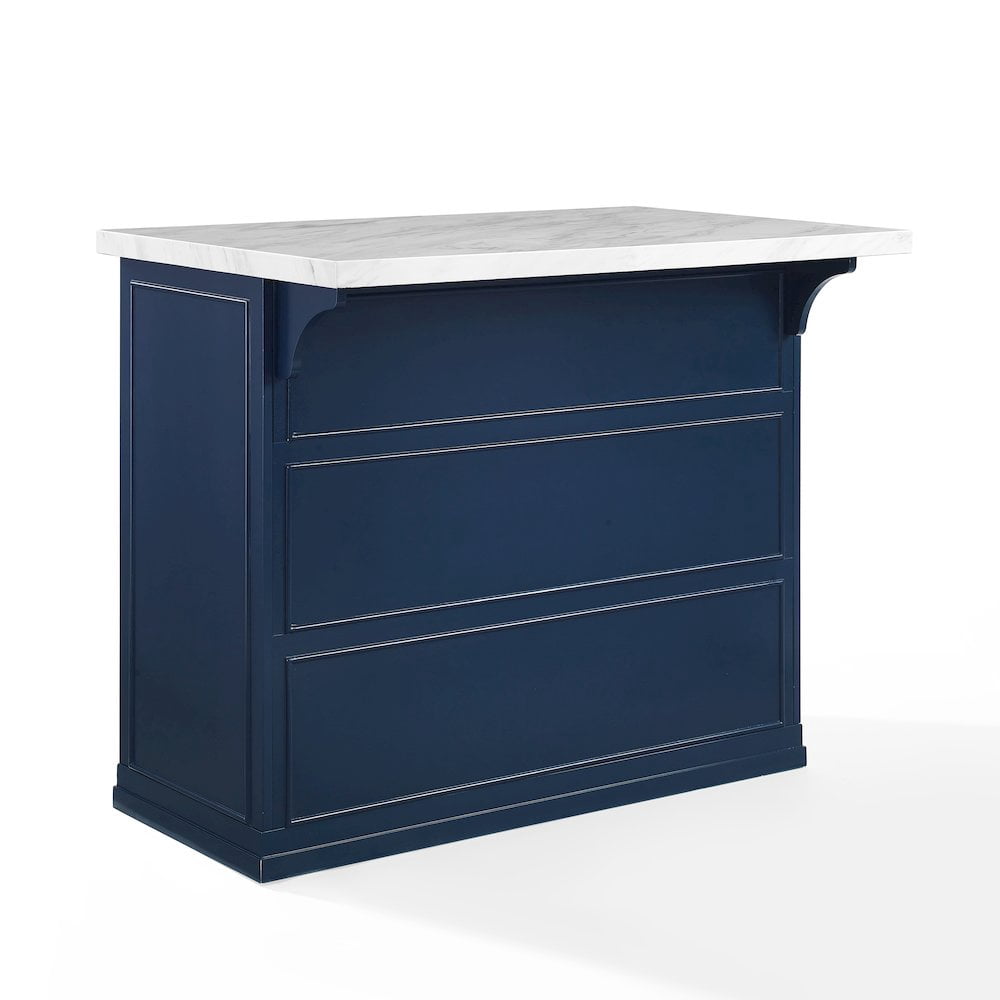 Crosley Furniture Cutler Faux Marble Top Kitchen Island
