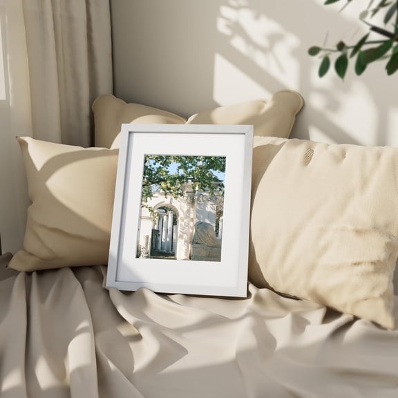 11x14 Picture Frame, Display Pictures 8x10 with Mat or 11x14 without Mat, Engineered Wood with Shatter Resistant Plexiglass, Photo Frame for Wall Mounting, Silver, 1 Pack