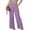 Purple, variant on Azrian Womens Plus Size Pants,Fashion Women's Casual Elastic Waist Pocket Solid Color Trousers Long Pants