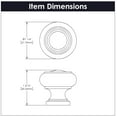 thumbnail image 6 of 1-1/4" Dia. Cottage Cabinet Knob - Satin Nickel, 6 of 6