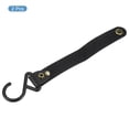 thumbnail image 3 of Uxcell PU Leather S Shelf Camping Hook Plastic Hanger for Hanging Pots Pans, Black 2 Pack, 3 of 7