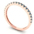 thumbnail image 2 of 0.57 ct Brilliant Round Cut Synthetic Moissanite 18K Rose Gold Stackable Band SZ 7.5, 2 of 6