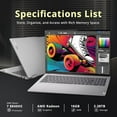 thumbnail image 3 of Lenovo Yoga 7 16" WUXGA 2-in-1 Touchscreen Laptop, AMD Ryzen 7 8840HS, 16GB LPDDR5X, 2.28TB Storage (2TB SSD+288GB Docking Station Set), Backlit Keyboard, Fingerprint Reader, Win 11 Pro, Artic Grey, 3 of 7