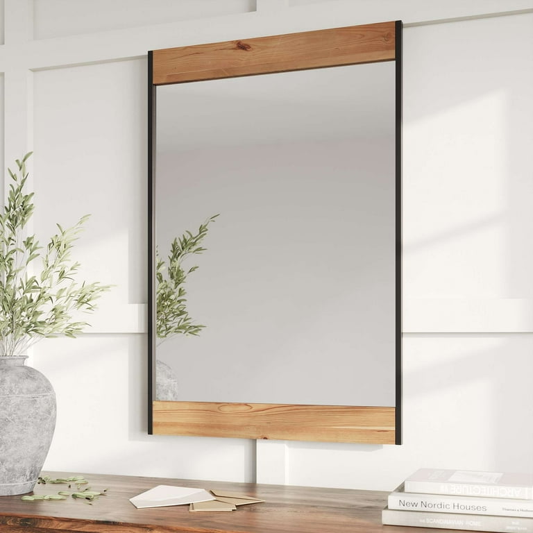 Dark wood mirrors deals