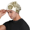 thumbnail image 3 of Xecao Workers Cutting Grapes From Vineyard Print Beanie Knitted Hat for Men Women, Winter Fashion Knit Cuffed Caps Unisex, 3 of 7