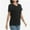 Black, variant on Womens Short Sleeve Round Neck Shirts Summer Top Fashion Basic Tee