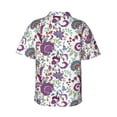 thumbnail image 3 of Uemuo Fairy Flower Printed Regular Fit Short Sleeve Casual Hawaiian Shirt for Men,Aloha shirt,Tropical shirt,Floral print shirt,Vacation Beach shirt-Large, 3 of 9