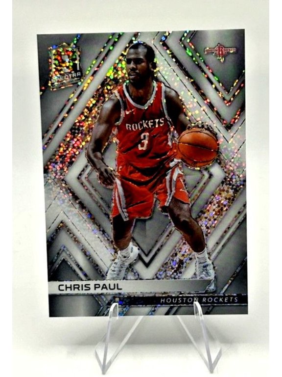 Collectible 2017-18 Panini Spectra Chris Paul #52 White Sparkle Prizm Parallel Rockets Basketball Card Houston Rockets NBA Basketball Trading Card