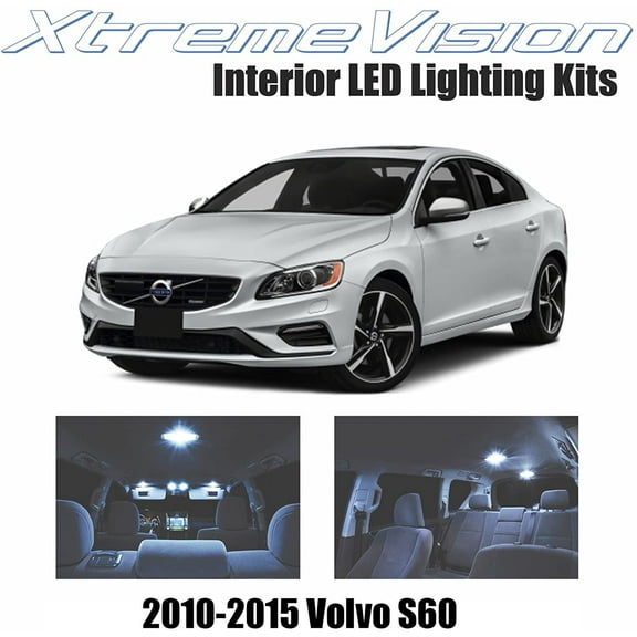 Xtremevision Interior LED for Volvo S60 2010-2015 8 Pieces Cool White Interior LED Kit   Installation Tool