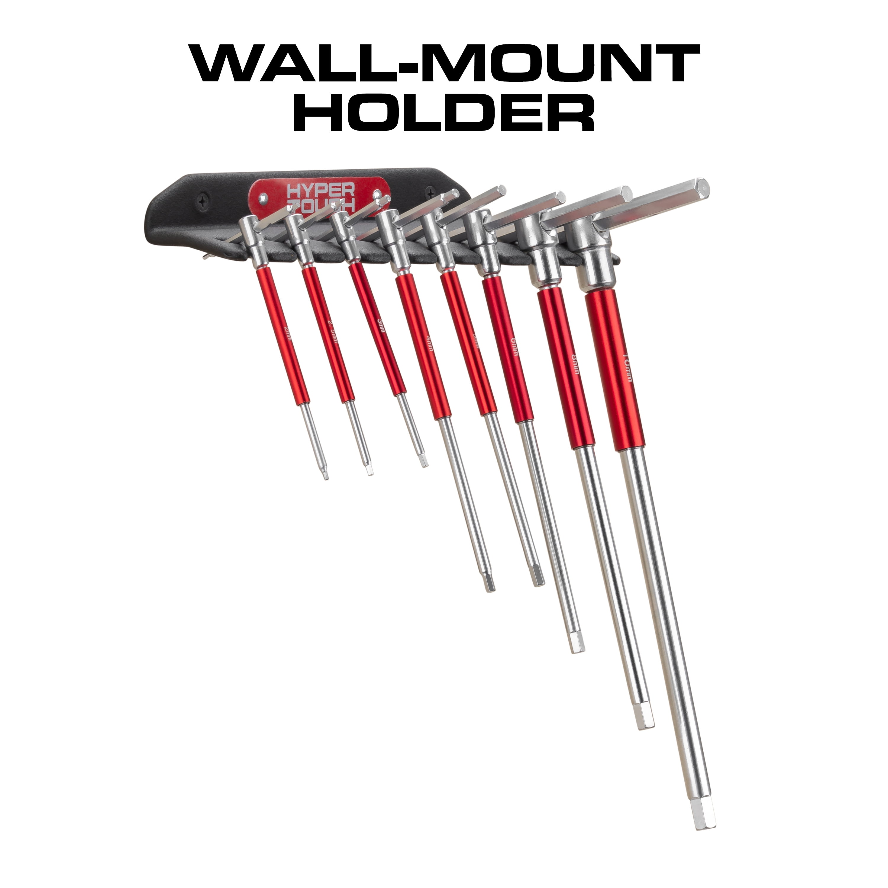 Hyper Tough Heavy-Duty T-Handle Hex Key Set, 8 Pieces