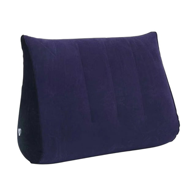 Blue Inflatable Pillow Air Camping Travel Sleeping Aid Pillow Core Cervical Spine Support Lightweight Portable Neck Rest For Outdoor Home Use Compact Storage Z-281 Blue