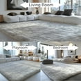 thumbnail image 3 of Pentantan 5’ x 8’ Shag Area Rugs, Soft Fluffy Indoor Carpet for Living Room Bedroom Decor, Tie-dyed Light Gray, 3 of 8