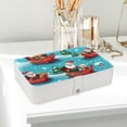 thumbnail image 6 of Christmas PU Leather Jewelry Box Display Case with Removable Compartment and Bracelet Holder - Portable Storage Container, 6 of 6