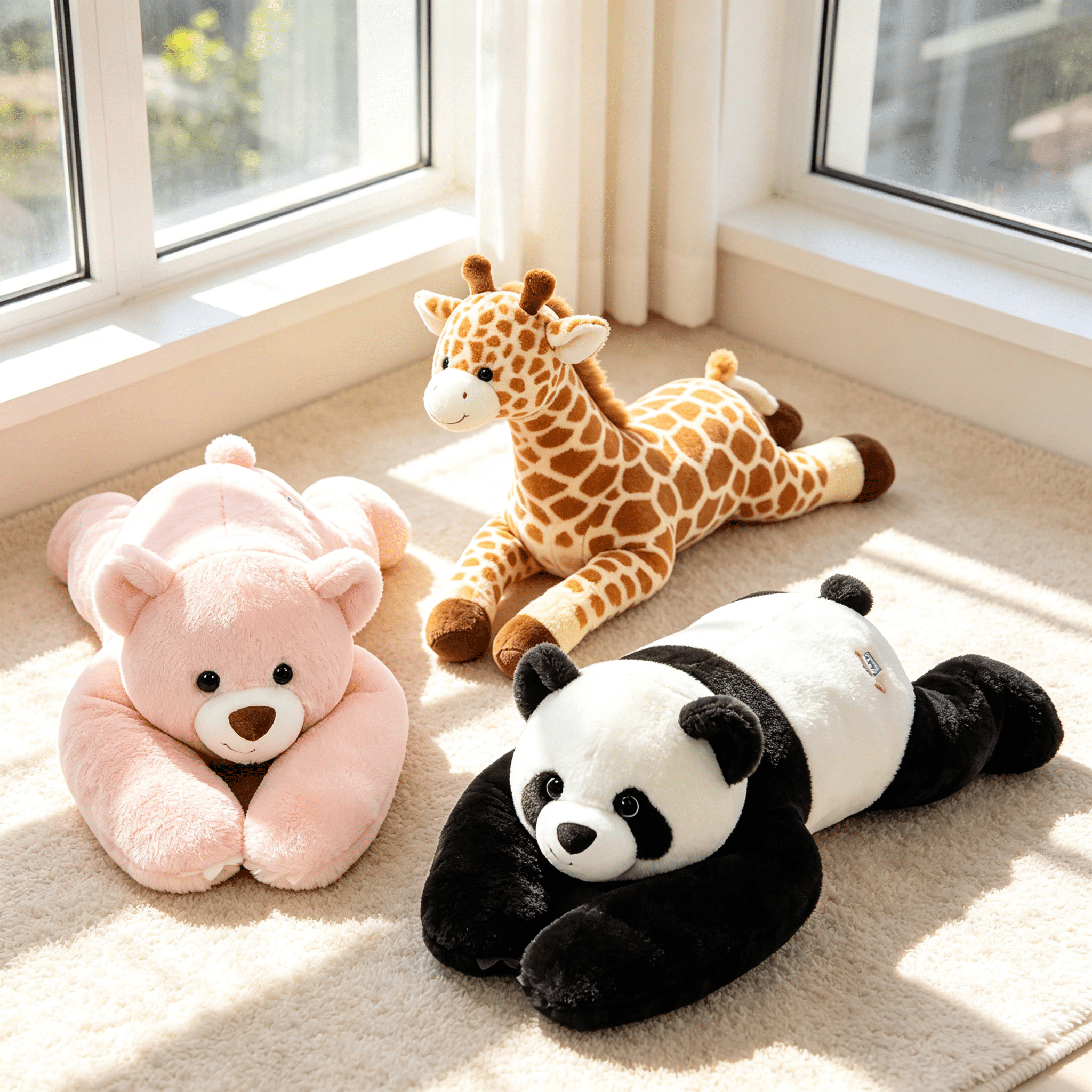 BESTSKY 2026 New Long Arm Animal Weighted Stuffed Animal Soft Lazy Fluffy Plush Animal Plush Raccoon Koala Bear Giraffe Stuffed Plush Soft Pillow for Cuddle,Nap,Bedroom,Playroom,Home (Bear,60Cm)