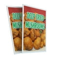 thumbnail image 4 of A-frame Sidewalk Deep Fried Mushrooms 24" x 36" Double Sided A-Frame Sidewalk Sign, Includes 2 Plastic Inserts | Foldable Portable White Signicade Sandwich Board Signs, 4 of 5