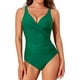 thumbnail image 4 of Traje de baño de una pieza para mujer, traje de baño de una pieza ajustado, retro plisado, fruncido, retro, 4 of 5