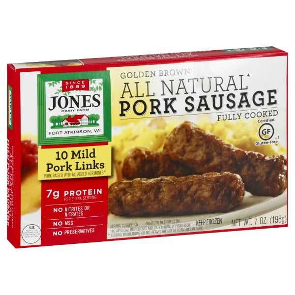 Jones Dairy Farm Mild Breakfast Sausage Links Pork 10 CT7.0 OZ