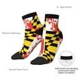 thumbnail image 5 of Breathable Athletic Socks Maryland Flag Cushioned Quarter Socks for Men Women, 5 of 7