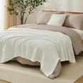 thumbnail image 4 of Breathable Blanket,QZS Throw Muslin Blanket for Couch Bed,1Pack Muslin Throw Cloth,Lightweight and Breathable Cotton Gauze for Adult,51.2x59In,White, 4 of 7