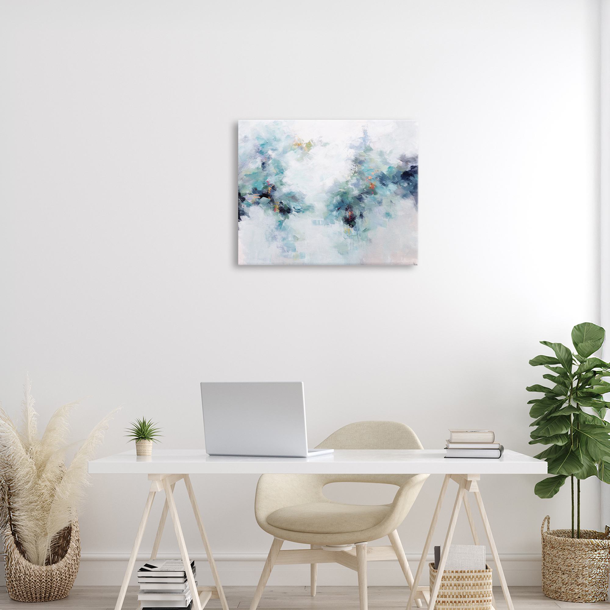Reaching Out Abstraction Canvas Wall Art, design by Karen Hale