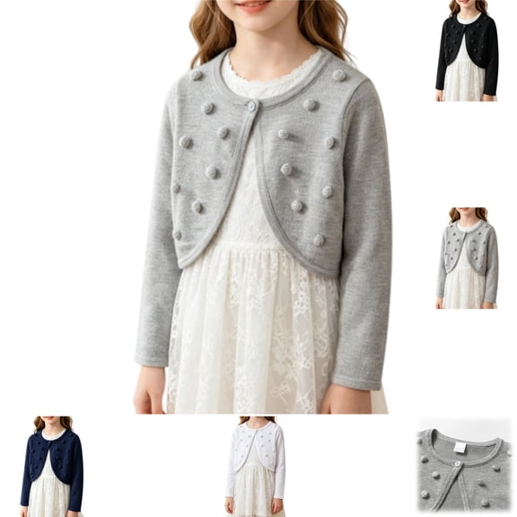 YOUYEDIAN Girls Cardigan Casual Fashion Button Down Knit Sweaters