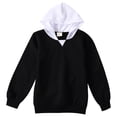 thumbnail image 4 of HXWCHs Girl's Oversized Hoodie Long Sleeve Pullover Hooded Lightweight Sweatshirt Color Block Hoodies Clothes Size: 13-14 Years Black, 4 of 4