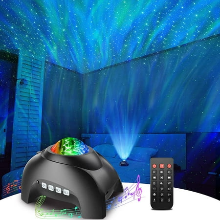 ROSSETTA LED Star Projector for Indoor Bedroom Ceiling Light, Aurora Light - Black
