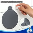 thumbnail image 3 of MR.siga Silicone Bathtub Stopper, Drain Stopper for Shower, Sink, 5.1" Diameter, Grey, 3 Pack, 3 of 9