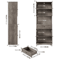 thumbnail image 7 of Homfa 67.5" Tall Farmhouse Bathroom Storage Cabinet with Drawer, 4 Door Modern Freestanding Storage Cabinet Cupboard, Gray, 7 of 7