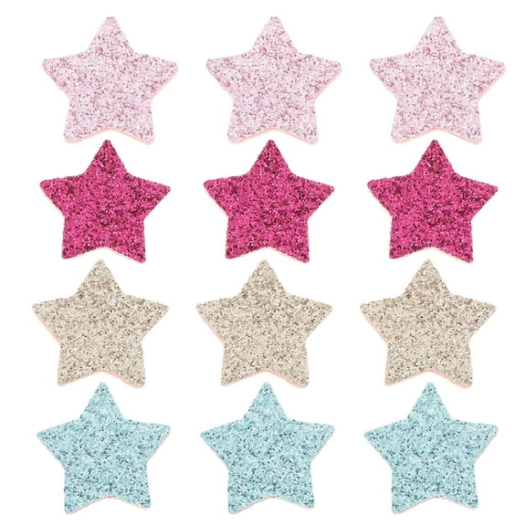 BRIGHTFUFU 80Pcs Embroidered Stickers for Clothing and Handicrafts in Pink and Gold