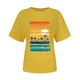 thumbnail image 4 of Blusa informal de manga corta con cuello redondo y estampado de verano a la moda para mujer Fridja  ghk3090, 4 of 4