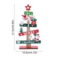 thumbnail image 3 of ​Wooden Christmas Table Centerpiece - Mini Snowman Santa Claus Decor with "Merry Christmas" Sign (8.5x4 Inch, Shelf Mantel Decor)​​ Red, 3 of 6