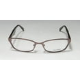 thumbnail image 3 of NEW VERA WANG V092 WOMENS/LADIES CAT EYE FULL-RIM BROWN FRAME DEMO LENSES 52-16-136 FLEXIBLE HINGES EYEGLASSES/EYEWEAR, 3 of 9