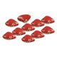 thumbnail image 1 of 10 cuentas de cerámica con forma de 23 x 18 mm, espaciadoras de cerámica para manualidades. rojo, 1 of 7