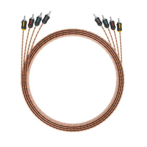 Memphis Audio ETP-17.4 17 ft. 4-Channel RCA Interconnect Cable for Car Audio