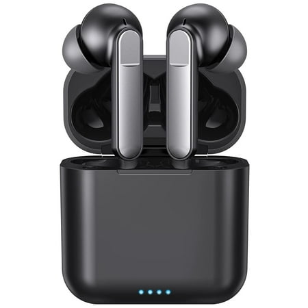Wireless Earbuds, Bluetooth 5.1 Earbuds Noise Cancelling Wireless Headphones, Deep Bass with Type C Charging Case Waterproof Built-in Mic Headset for iPhone Android Black