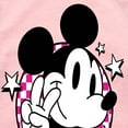 thumbnail image 3 of Disney Standard - Mickey & Friends - Peace Sign - Checkered Background - Toddler And Youth Girls Raglan Graphic T-Shirt, 3 of 4