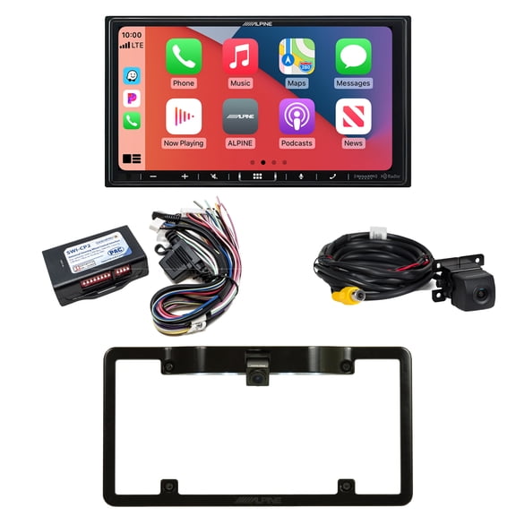 Alpine ILX-407 7-inch Multimedia Receiver with SWI-CP2 Steering Wheel Interface, and Back Up Camera w/ Frame