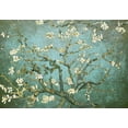 thumbnail image 2 of Wall26 Aqua with Teal Vignette Almond Blossom by Vincent Van Gogh - Wall Mural, Removable Sticker, Home Decor - 100x144 inches, 2 of 5