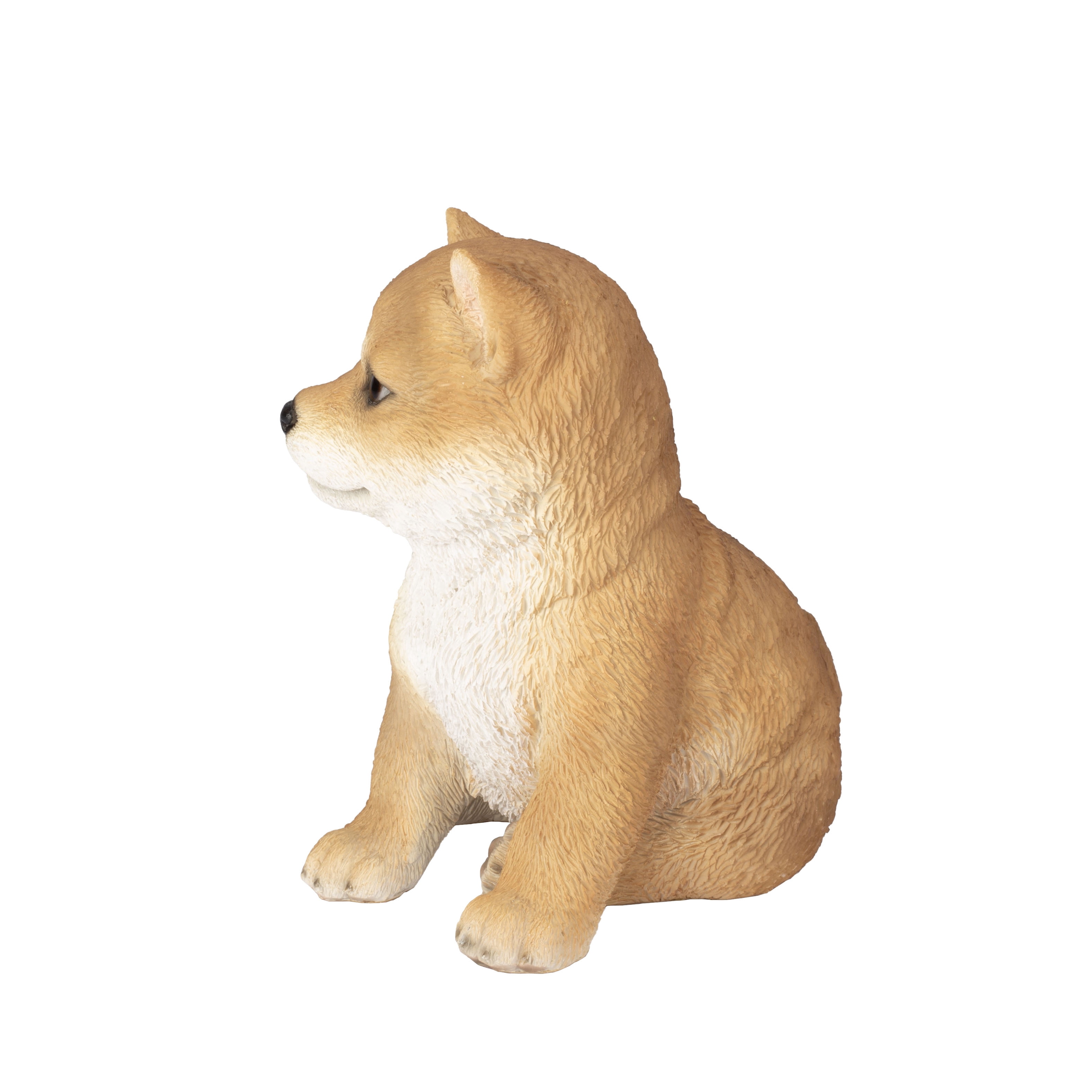 SOREAL Brown Shiba Decorative Puppy Figurine for Home & Garden Décor, Handpainted Polyresin Dog Statue, Realistic Design | Gift for Dog Lovers | Weather-Resistant Indoor/Outdoor Decor