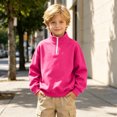 thumbnail image 5 of StSilkitty Sweatshirts for Boys Girls Quarter Zip Long Sleeve Mock Neck Pullover Tops Fall Winter Warm Clothes, 5 of 9