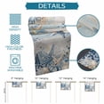 thumbnail image 6 of Table Runner - 70 Inch Long, Blue Eucalyptus Coastal Kitchen Dining Table Runner Dresser Scarves, Beach Starfish Shell Nautical Vintage Farmhouse Decor for Coffee Tables Wedding Party Banquet, 6 of 8