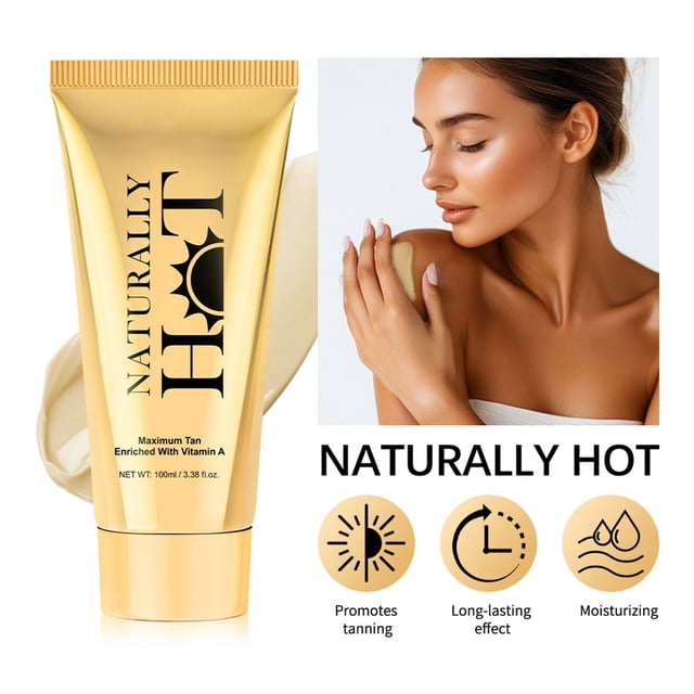 Natural Bronzing Gel Moisturizer Sunless Tanning Lotion 100ml - Autobronceador potenciador de melanina con SPF - Crema reparadora nutritiva para después del sol para todo tipo de pieles, incluidas