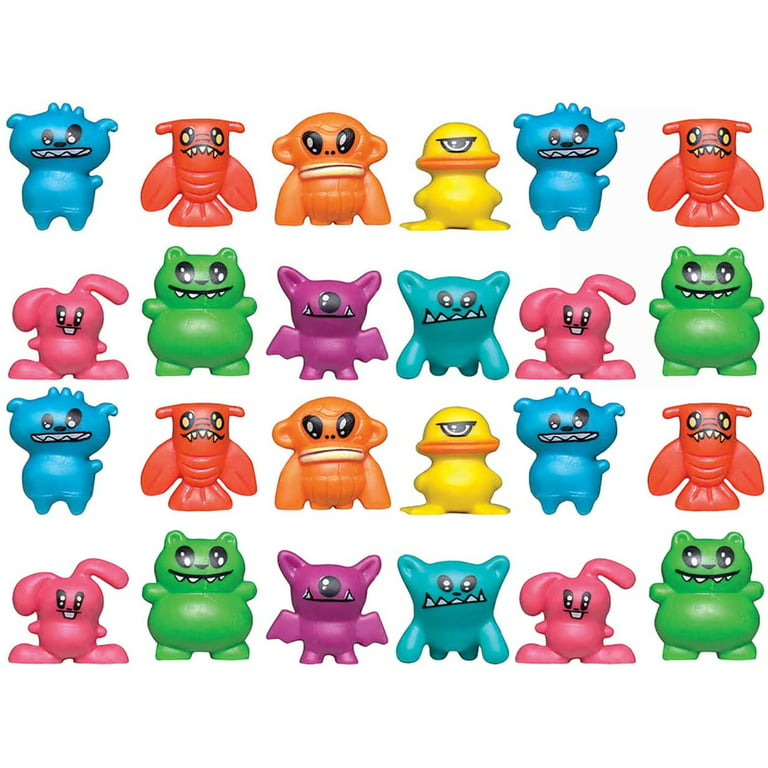 24 Cute Colorful Tiny Monster Figurines - Mini Toys - Small Novelty Prize  Toy - Party Favors - Gift- Easter Egg Filler - Small Novelty Prize Toy -  Party Favors - Gift - Bulk 2 Dozen 