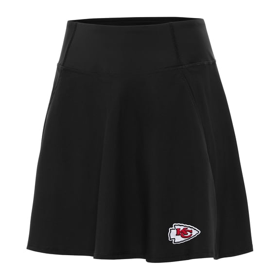 Women's Antigua Black Kansas City Chiefs Chip Skort