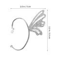 thumbnail image 2 of Butterflies Ear Cuff Rhinestone Ear Clip No Piercing Earrings Women Ear Jewelry (for Left Ear), 2 of 8