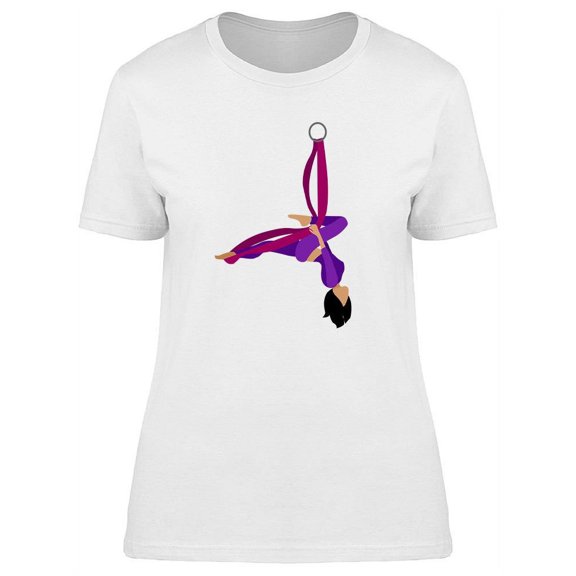 Girl Practicing Air Yoga T-Shirt Women -Image by Shutterstock, Female 3X-Large