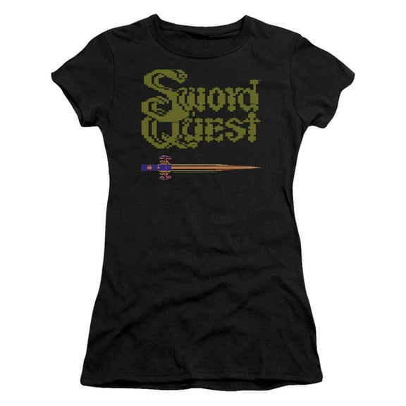 Atari 8 Bit Sword S/S Junior Women's T-Shirt Sheer Black